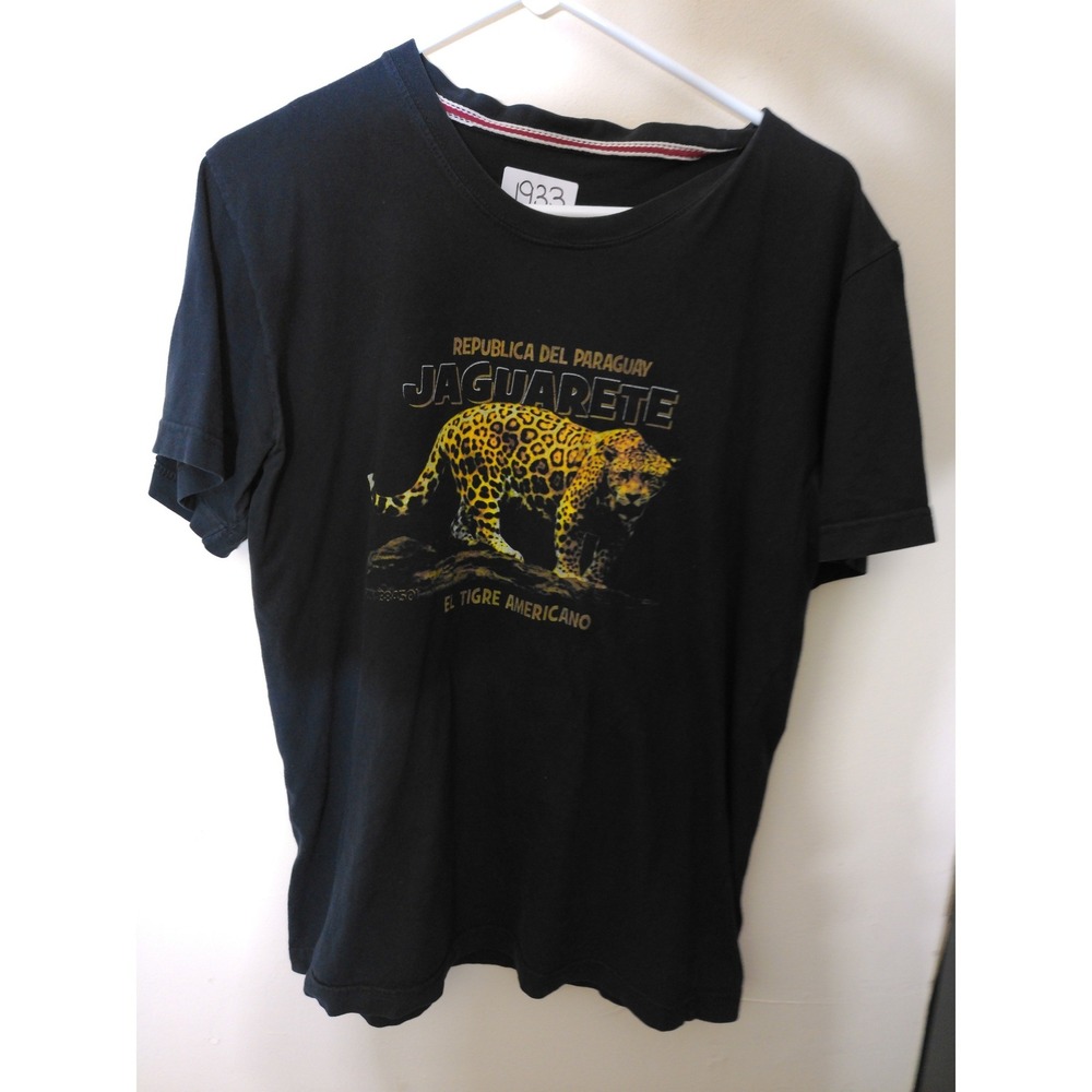 Unbranded Jaguarete Graphic Tee Men Size M Black Paraguay Wildlife Streetwear